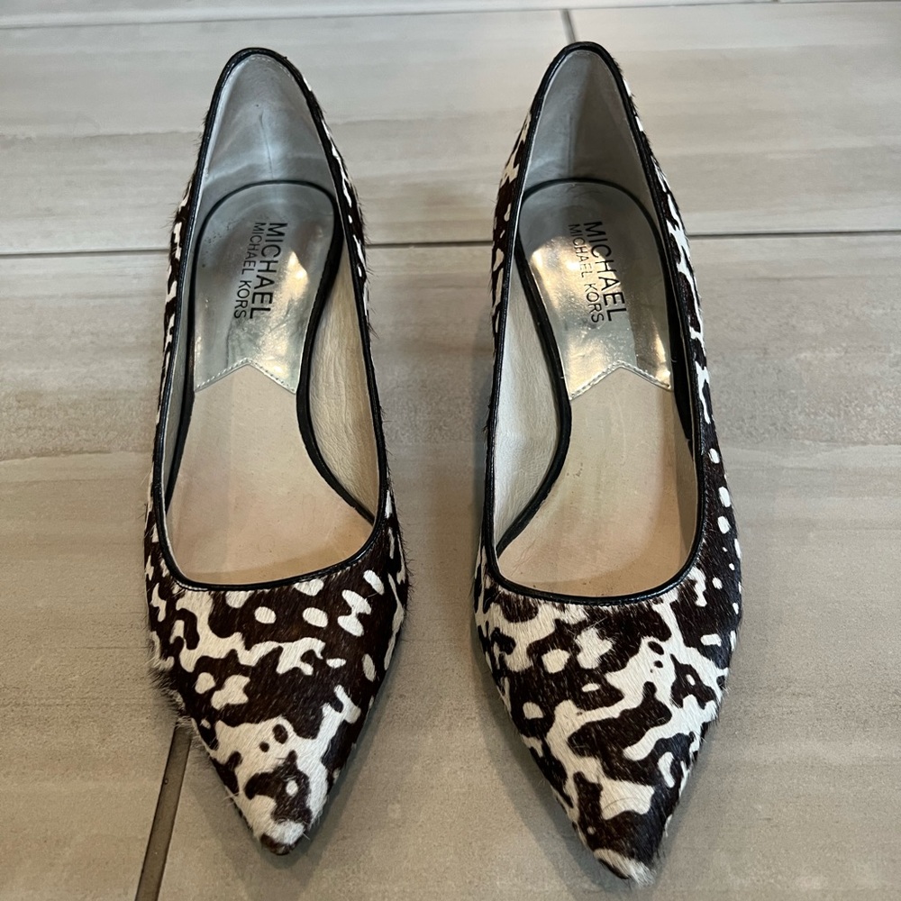 Michael Kors pony hair kitten heel